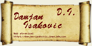 Damjan Isaković vizit kartica